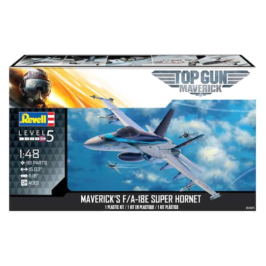85-5871 Level 5 Model Kit - 1 by 48 Scale Model for Mavericks FA-18E Super Hornet Jet Top Gun Maverick Movie